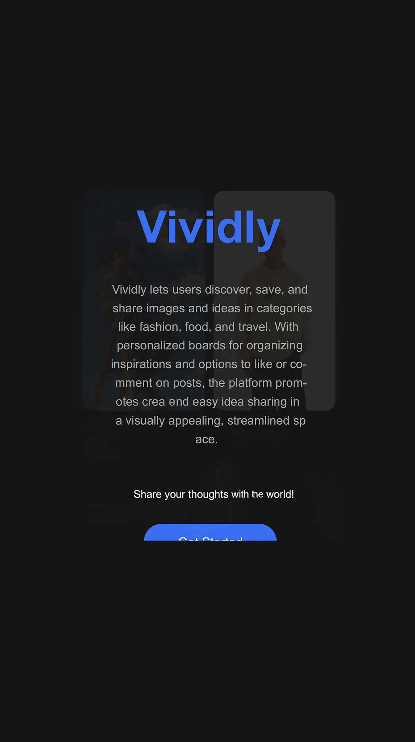 Pinterest Inspired photo sharing app