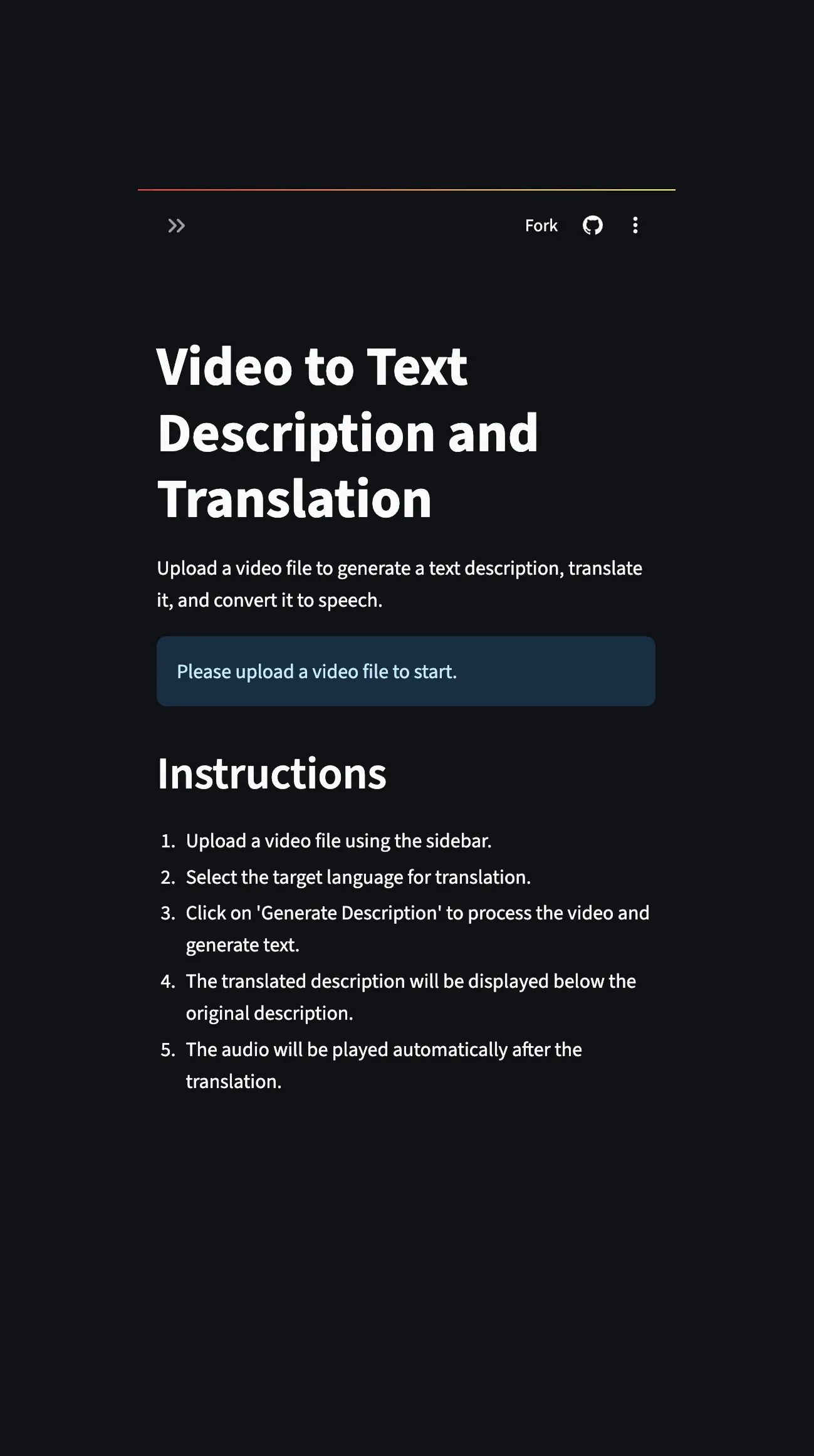 Vision-To-Text-to-Speech ML Project